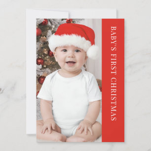 Baby erstes klassisches Weihnachtsfoto Feiertagskarte