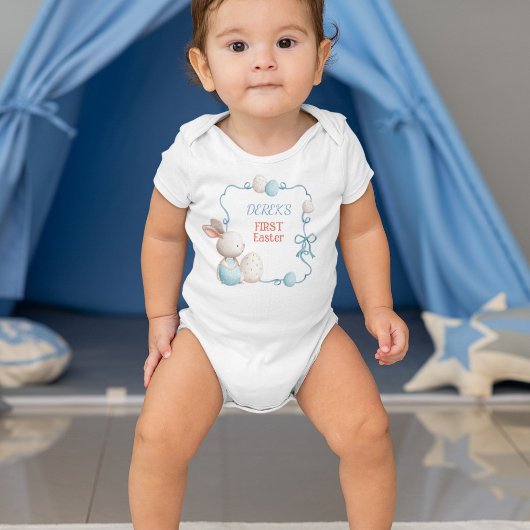 BABY Erstes Ostern Blau Strampler