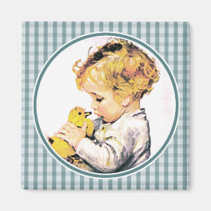 Baby Erstes Ostern Vintage Baby Junge Magnet