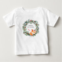 Baby Erstes Weihnachten Fuchsjunges T-Shirt