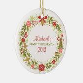 Baby-erstes Weihnachten Keramik Ornament (Rechts)