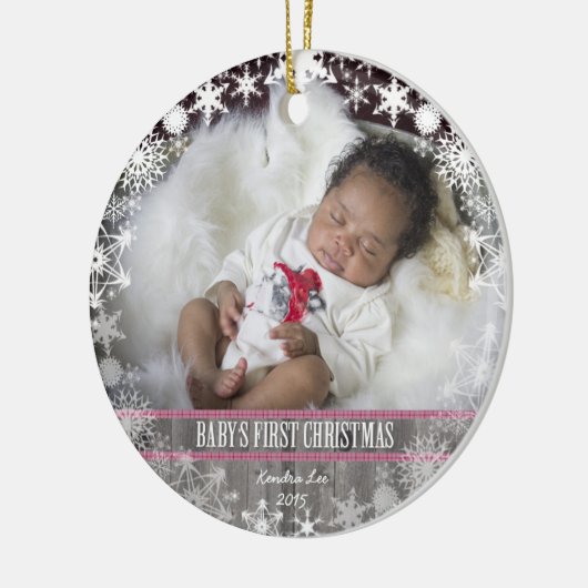 Baby-erstes Weihnachten Keramikornament (Links)