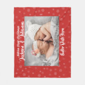 Baby-erstes Weihnachten - kundenspezifische Fleecedecke (Vorderseite)