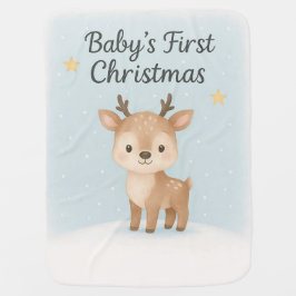 Baby erstes Weihnachten Rentier kuscheliger Winter Babydecke