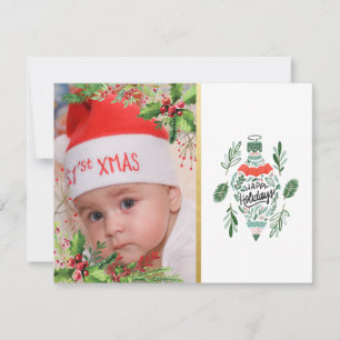 Baby Erstes Weihnachten, Stechpalmen-Beeren, Weihn Feiertagskarte