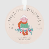 Baby erstes Weihnachten Süßes Lamm-Ornament Ornament (Rückseite)