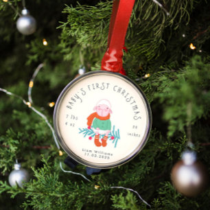Baby erstes Weihnachten Süßes Lamm-Ornament Ornament Aus Metall