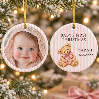 Baby erstes Weihnachtsfoto Keramik Ornament