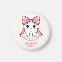 Baby Erstes Zahn Pink Schleife Meilenstein Kawaii