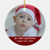 Baby | Erstmaliges Weihnachtsschmuck zum Foto (Hinten)