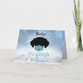 Baby Es ist bekleidet draußen Feiertagskarte