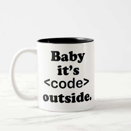 Baby Es ist Code außerhalb der Tasse (Links)