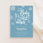 Baby es ist Cold Out Lila Blue Baby Dusche Einladung