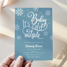 Baby es ist Cold Out Lila Blue Baby Dusche