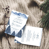 Baby es ist Cold Outside Blue Winter Babydusche Einladung