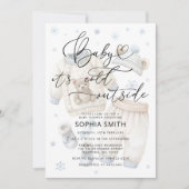 Baby es ist Cold Outside Boy Baby Dusche Einladung (Vorderseite)