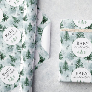 Baby es ist Cold Outside Forest Winter Babydusche Geschenkpapier