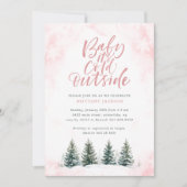 Baby es ist Cold Outside Girl Winter Baby Dusche Einladung (Vorderseite)