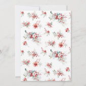 Baby es ist Cold Outside Modern Floral Baby Shower Einladung (Rückseite)