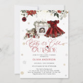 Baby es ist Cold Outside Moderne Babydusche Einladung (Vorderseite)