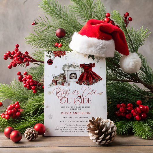 Baby es ist Cold Outside Moderne Babydusche Einladung