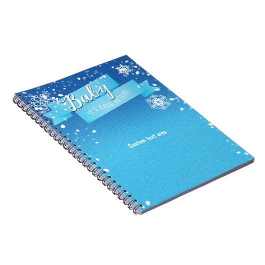 Baby es ist Cold Outside Winter Journal Notebook Notizblock (Rechte Seite)