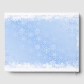 Baby Es ist Cold Snowflake Blue Ethnic Boy Dusche Gästebuch (Rückseite)