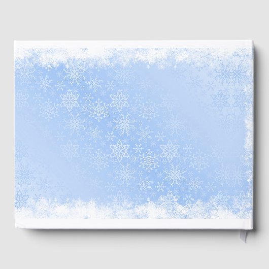 Baby Es ist Cold Snowflake Blue Ethnic Boy Dusche Gästebuch (Rückseite)