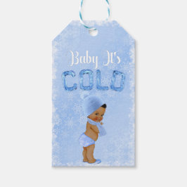 Baby Es ist Cold Snowflake Blue Ethnic Boy Dusche Geschenkanhänger