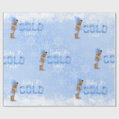 Baby Es ist Cold Snowflake Blue Ethnic Boy Dusche Geschenkpapier (Flach)