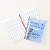Baby Es ist Cold Snowflake Blue Ethnic Boy Dusche Notizblock (Innenseite)