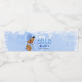 Baby Es ist Cold Snowflake Blue Ethnic Boy Dusche Wasserflaschenetikett (Einzelnes Label)