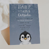 Baby es ist Cold Winter Pinguin Baby Dusche Einladung