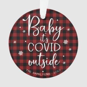 Baby Es ist Covid Outside Pandemic Funny Christmas Ornament