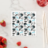 Baby Es ist ein Boy Blue Mustache Kleiner Mann Serviette (Beispiel)