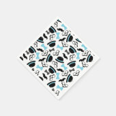 Baby Es ist ein Boy Blue Mustache Kleiner Mann Serviette (Ecke)