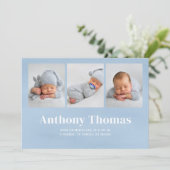 Baby Es ist eine Boy Watercolor Clothesline Ankündigung (Stehend Vorderseite)