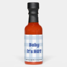 Baby es ist HOT Blue Gingham Karo Boy Baby Shower