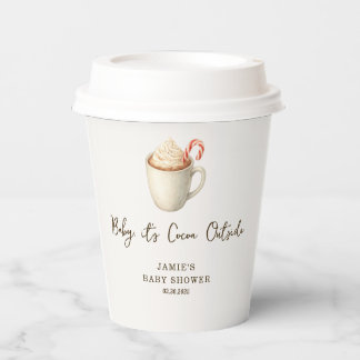 Baby, es ist Kakao draußen Baby Shower Papierbeche Pappbecher
