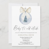 Baby Es ist kalt Außendusche Baby Einladung (Vorderseite)