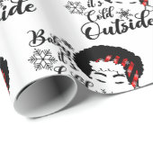 Baby Es ist kalt außerhalb Afro Frauen Karierte We Geschenkpapier (Rolleneckpunkt)