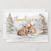 Baby es ist kalt außerhalb Baby Dusche Danke Karte (Vorderseite)