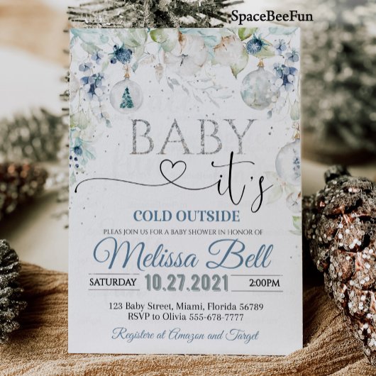 Baby es ist kalt außerhalb Baby Dusche Einladung W