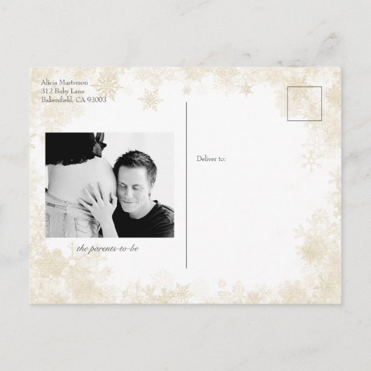 Baby es ist kalt außerhalb Baby Girl Baby Shower Einladungspostkarte (Rückseite)