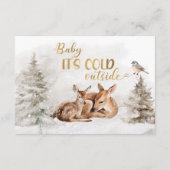 Baby es ist kalt außerhalb der Hirschratte Baby Du Begleitkarte (Rückseite)