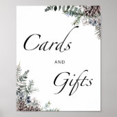 Baby es ist kalt außerhalb der immergrünen Karten  Poster (Vorne)