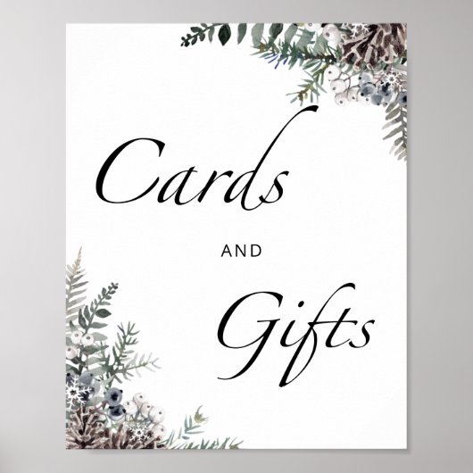 Baby es ist kalt außerhalb der immergrünen Karten Poster (Vorne)