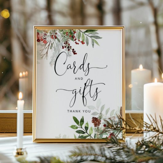 Baby es ist kalt außerhalb der immergrünen Karten  Poster