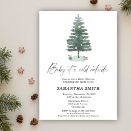 Baby es ist kalt außerhalb der Weihnachtsdusche Einladung