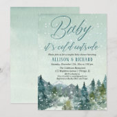 Baby es ist kalt außerhalb geschlechtsneutraler Pa Einladung (Vorne/Hinten)